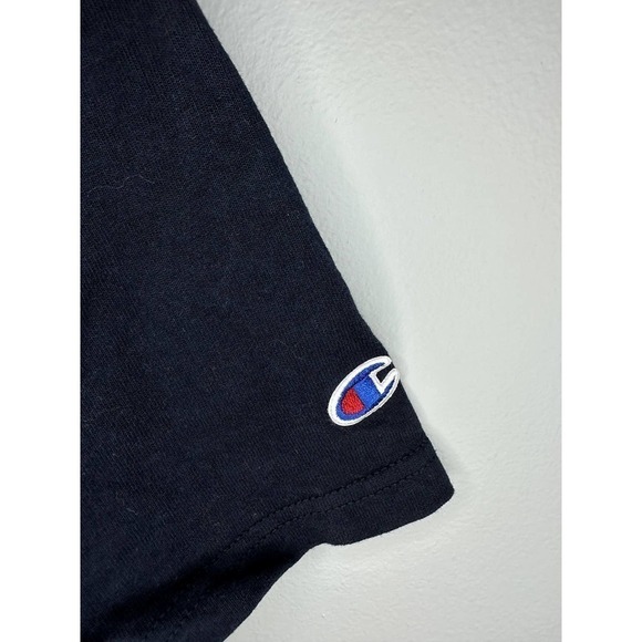 VTG Champion Embroidered Big "C" Short Sleeve Heritage T-Shirt Navy Men's Sz Sm - Picture 4 of 7